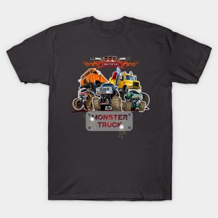 Cartoon Monster Trucks T-Shirt